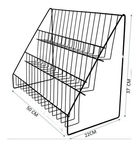 Expositor Para Livros Revistas De Balcão  Kit Com 2 Peças