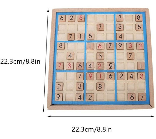 Tablero De Madera Sudoku Con Cajón Bloque De Madera Digit...