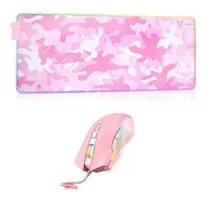 Comprar Pack Mouse Pad Gamer Onikuma Luz + Mouse Gamer Onikuma Rosa
