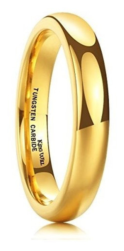 King Will Glory Men's 4mm 6mm 8mm Tungsten Carbide Ring 24k 