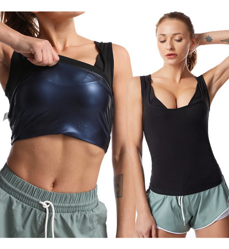 Kit Camisa E Short Sauna Fitness Queima Gordura Barriga