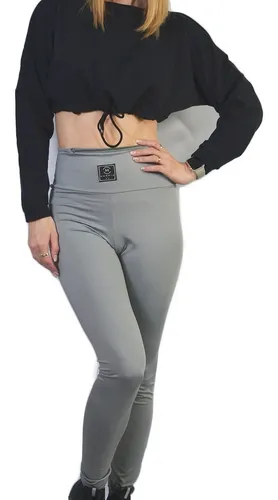 Calza Gris Mujer Pack X2 Calce Perfecto Tiro Alto Bolsillo