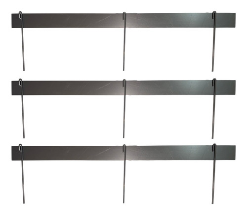 Imagen 9 de 10 de Flejes Canteros Chapa Para Bordes Y Caminos 3u De 100x6.5cm