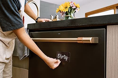 Imagen 5 de 7 de Iman Decorativo Imán Para Lavavajillas De Madera Blanca Y N