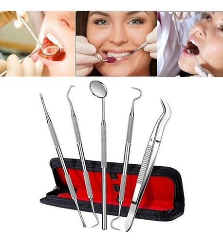 Juego De 6 Pinzas De Espejo Dental Para Sonda