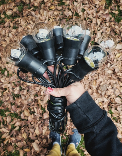 30 Mts Guirnalda De Luces P/exterior C/focos Vintage Calidos