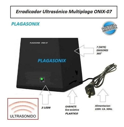 Imagen 5 de 10 de Repelente Alacranes Arañas Ultrasonico Onix-07 Heptafonico