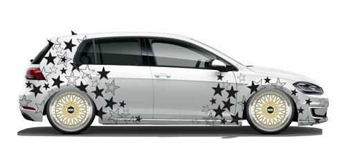 Vinilo Auto Ploteo Camuflaje Tuning Estrellas Calco Adhesivo