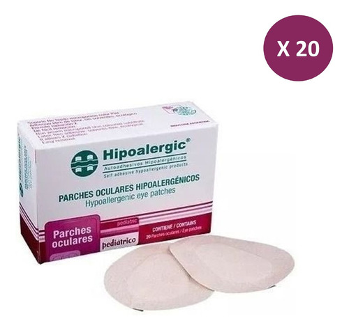 Parche Ocular Hipoalergénico Pediatrico X 20 Unidades