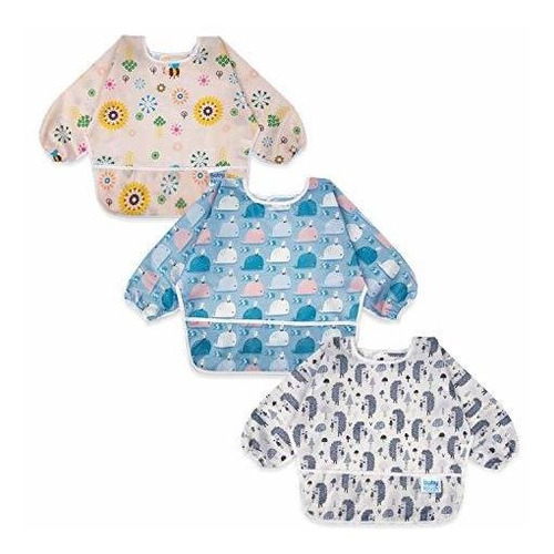 Baberos Para Bebé 3 Pcs Long Sleeved Bib Set | Baby Waterpro