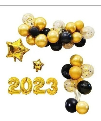 Set Globos Decoración  Año Nuevo Numeros 2023 