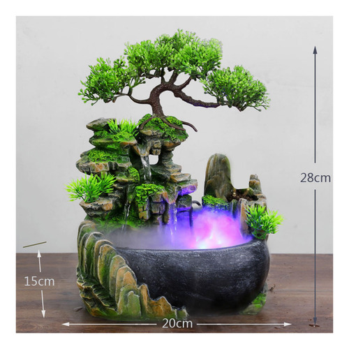 Fuente De Escritorio Rocío Con Niebla Multicolor Con Niebla