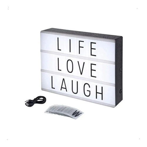 Caja De Luz Light Box 30x22 Letras Colores Aicboutique