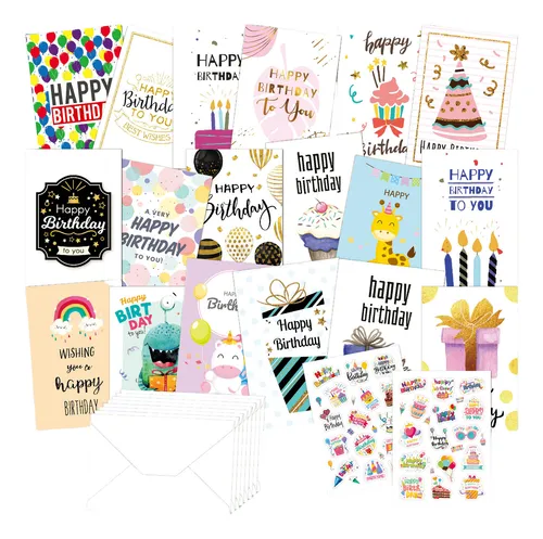 comprar Tarjetas De Felicitación De Feliz Cumpleaños Y Sobres