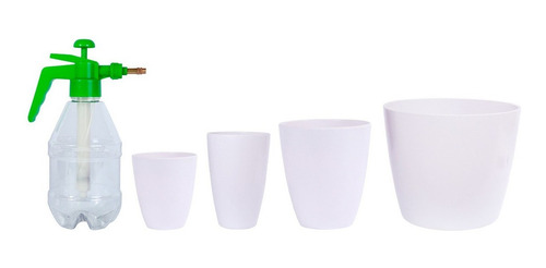 Vasos Plantas Casa Jardim 4tam. Cone +pulverizador 1,5l