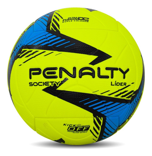 Bola Society Penalty Lider + Bomba De Ar Cor Amarelo