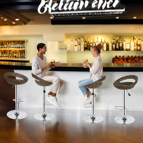Zeny Juego De 2 Taburetes De Bar Ajustables Sillas De Bar