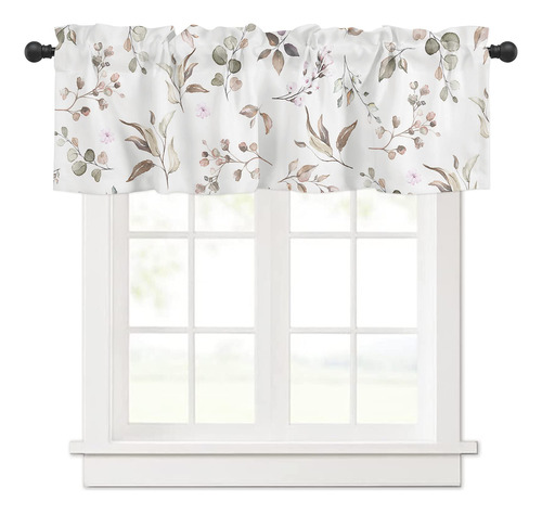 1 Cenefa Floral Acuarela Para Tratamiento Ventana Sala Estar