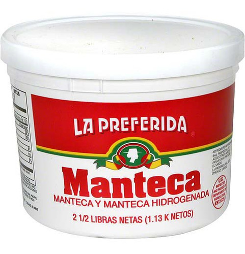 Pack De 12 Tarros De Manteca 2.5 Libras La Preferida