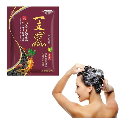 Shampoo Tinte 3 En 1 100% Super Natural Instantáneo 15 Min