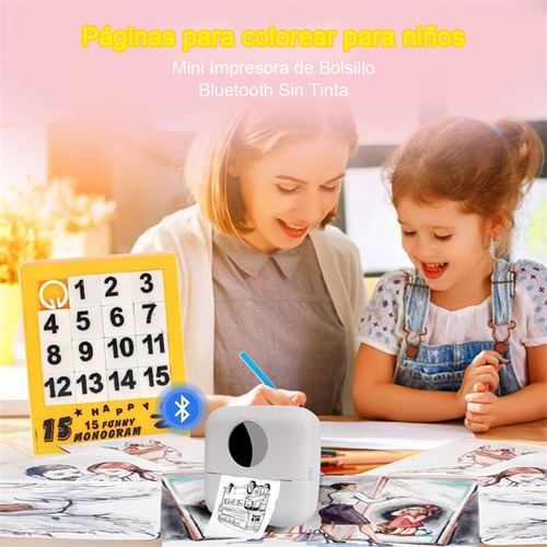 Mini Impresora Térmica Portátil Bluetooth 14 Roll 200 Dpi