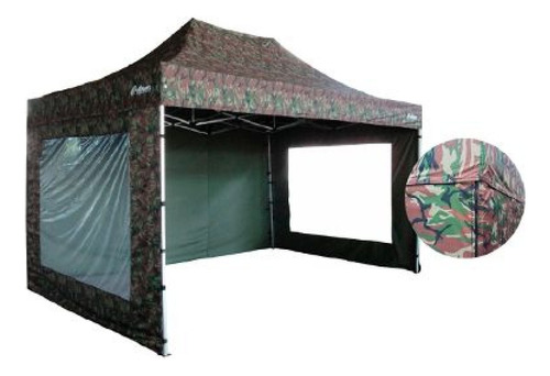 Gazebo Aluminio Plegable 2x3 Outdoorz 3 Laterales Camuflado