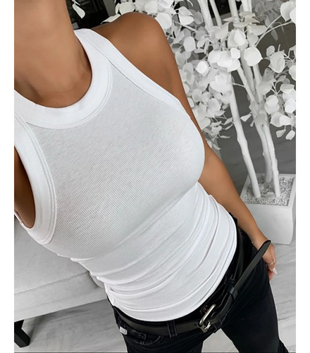 General Camiseta Sin Mangas Con Cuello Redondo Cuello