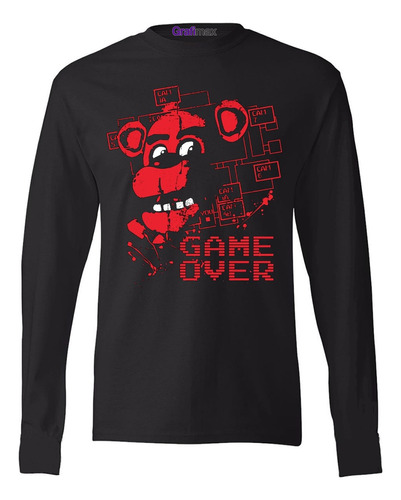 Polera Manga Larga Five Nights At Freddy's Game Over 