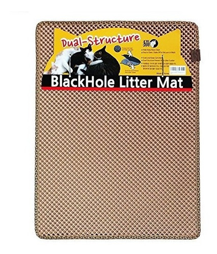 Blackhole Cat Litter Mat - Beige Tamaño Super Rectangular 30