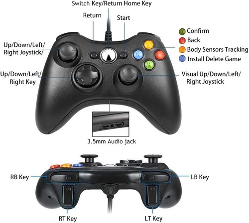 Imagen 5 de 9 de Joystick Control Para Xbox 360 Y Pc Con Cable 2.5 M Rgames