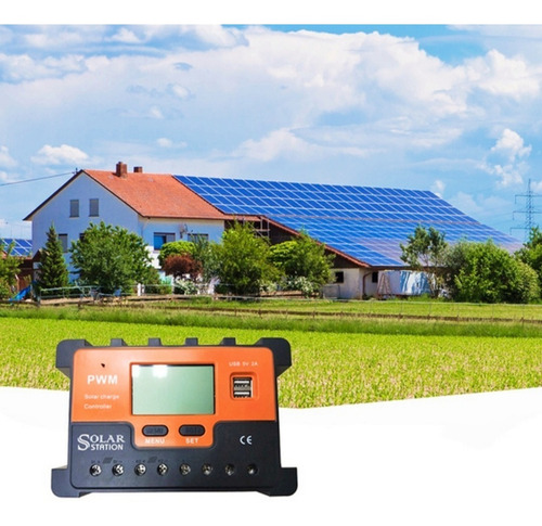 Kit De Energia Solar Panel Regulador Bateria E Inversor