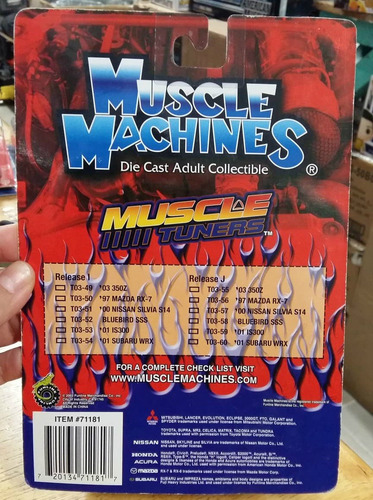 Muscle Machines Muscle Tuners '03 350z 1:64 Envio Gratis
