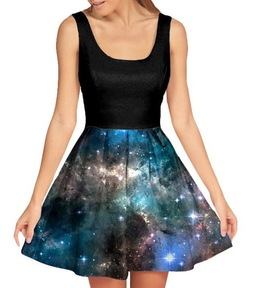 Vestido Doll Galáxia Star 3d Galaxy Sensual Tumblr Festa | Parcelamento sem  juros