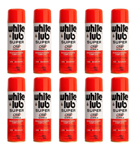 10 Desengripante Lubrificante Protetivo Spray Whitelub 300ml