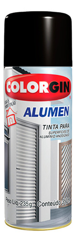 Tinta Cor Preto Fosco Alumen Spray Colorgin
