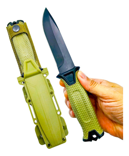 Faca Strongarm Verde Militar Tática Full Tang Lamina Lisa