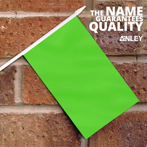 Minibandera Anley Green, 12 Unidades, 13 X 20 Cm, De Poliést