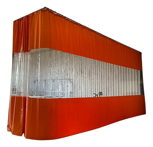 Cortina Pvc Fechamento Cabine E Box Pintura Lona Fundo Gelo