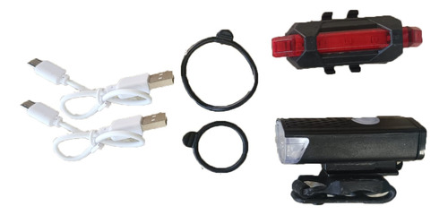 Kit Luces Para Bicicletas Delanteras Y Traseras Puerto Usb