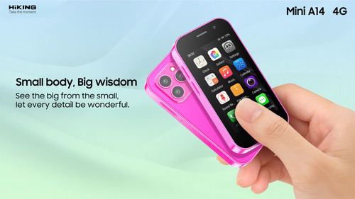 Mini Smartphone 4g Dual Sim Android 9 Senderismo A14 16gb 2gb Mini Phone 2000 Mah Fm Wifi Gps Bluetooth Celular Rosa