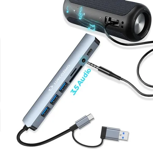 Lukcozmo Hub Usb-c 7en1 Extensor Y Splitter Usb