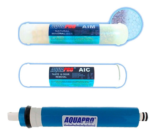 Kit Aquapro Membrana 75 Gpd Mineralizador Y Post Carbon 