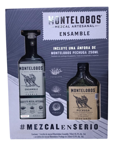Mezcal Montelobos Ensamble 750 + Pechuga 250ml