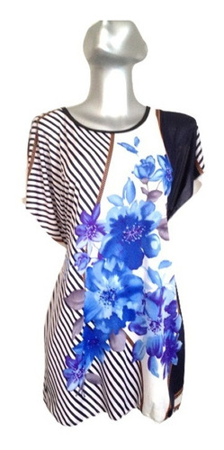 Imagen 2 de 2 de Maxi Blusa Casual Elegante Para Hogar Trabajo Floral Bon