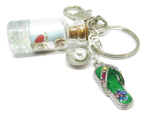 Rear View Mirror Beach Charm - Cute Beach Bottle Car Charm -