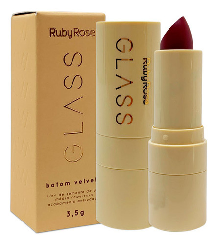 Batom Bastão Velvety Bg05 Glass Ruby Rose Hb-548-5