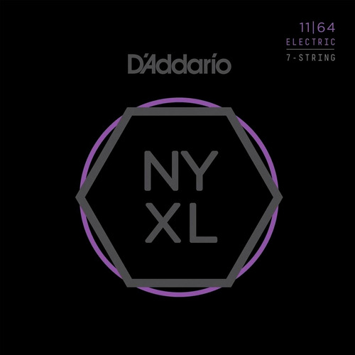 Daddario Nyxl1164 Juego Cuerdas P/ Guitarra 7 Cuerdas 11-64
