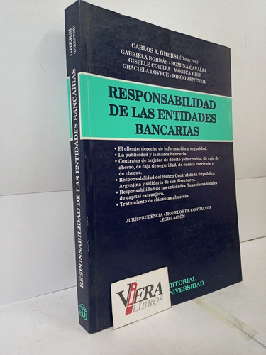 Responsabilidad De Las Entidades Bancarias / Ghersi, Carlos