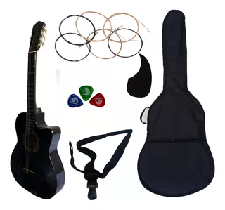 Guitarra acústica Ocelotl CRSNCap para diestros negra brillante