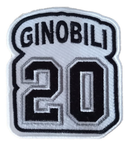Parche Aplique Bordado Spurs Ginobili 20